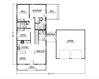 Floorplan 1 for House Plan #526-00038