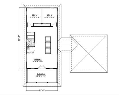 Floorplan 2 for House Plan #526-00038