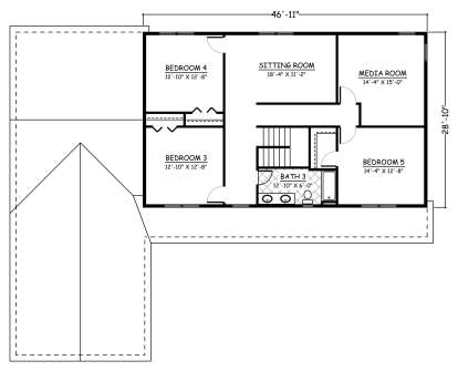 Floorplan 2 for House Plan #526-00056