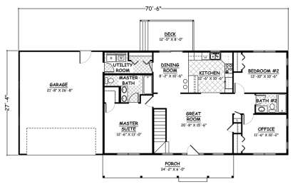 Floorplan 1 for House Plan #526-00058