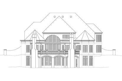 Luxury House Plan #4195-00024 Elevation Photo