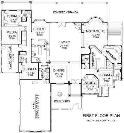 Main Level for House Plan #5445-00282