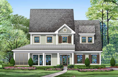 Farmhouse House Plan #5445-00290 Elevation Photo