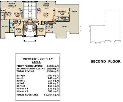 Second Floor for House Plan #5445-00294