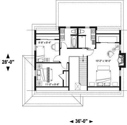 Second Floor for House Plan #034-01141