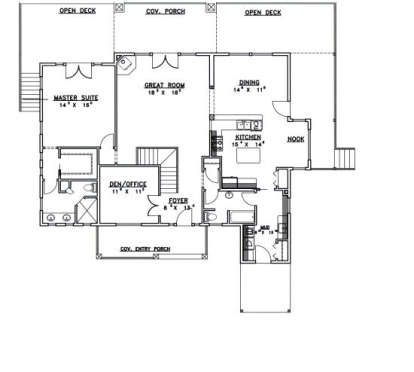 Main Floor for House Plan #039-00495