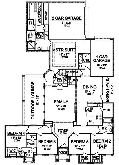 Main Floor for House Plan #5445-00313