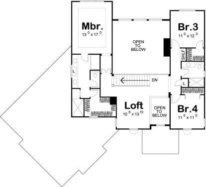 Second Floor for House Plan #963-00233