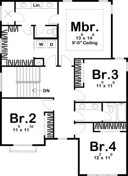 Second Floor for House Plan #963-00319