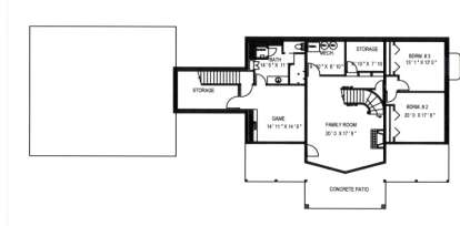 Basement Floor for House Plan #039-00513