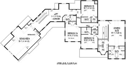 Second Floor for House Plan #6082-00135