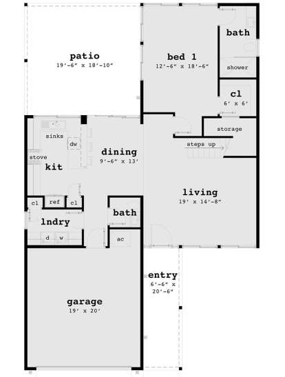 Main Floor for House Plan #028-00134