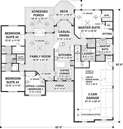 Main Floor for House Plan #036-00235