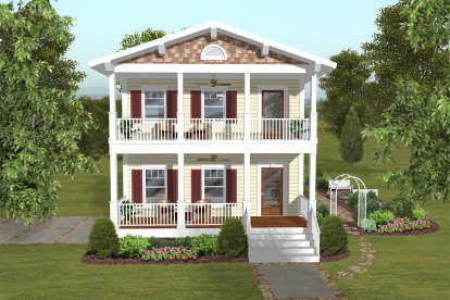 Cottage House Plan #036-00242 Elevation Photo