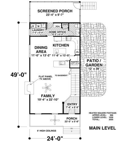 Main Floor for House Plan #036-00242