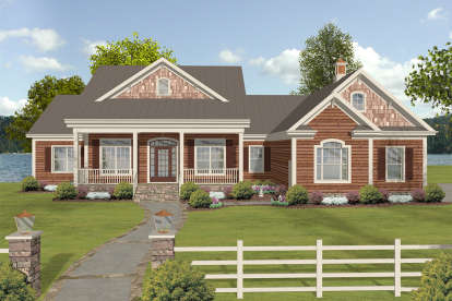 Country House Plan #036-00245 Elevation Photo