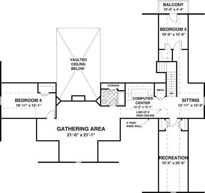 Optional Second Floor for House Plan #036-00245