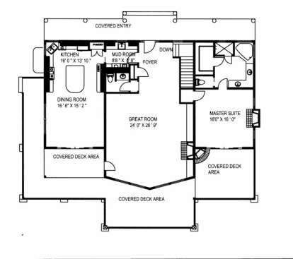 Main Floor for House Plan #039-00518