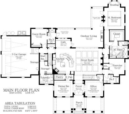 Main Floor  for House Plan #3978-00048