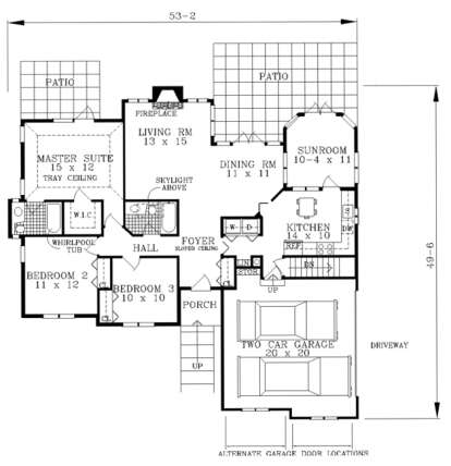Main Floor  for House Plan #033-00024
