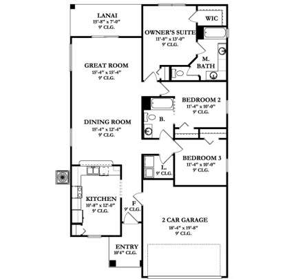 Main Floor  for House Plan #3978-00083