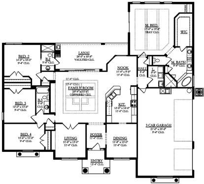 Main Floor  for House Plan #3978-00169
