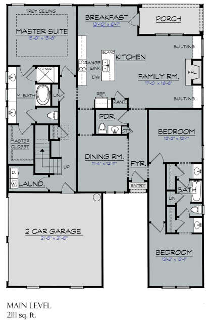Main Floor for House Plan #3418-00010