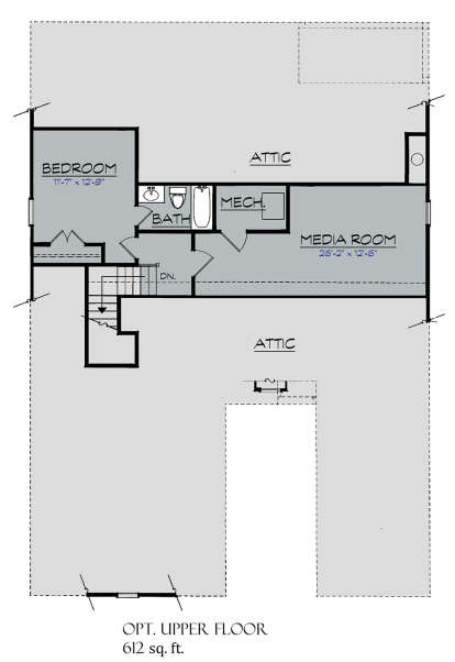 Upper Floor for House Plan #3418-00010