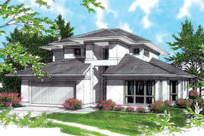 Contemporary House Plan #2559-00735 Elevation Photo