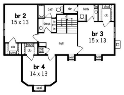 Floorplan 2 for House Plan #048-00188