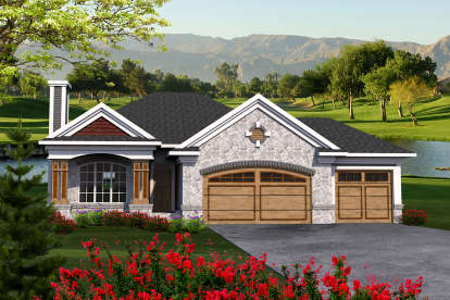 Ranch House Plan #1020-00087 Elevation Photo
