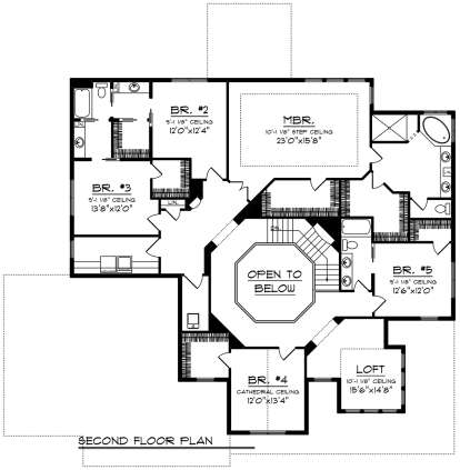 Second Floor for House Plan #1020-00134