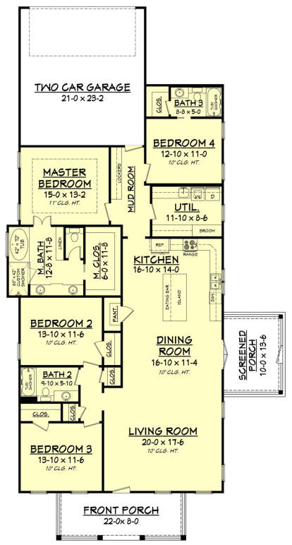 Main Floor for House Plan #041-00178