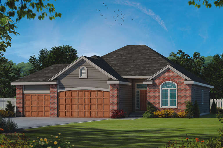House Plan House Plan #20137 Front Rendering Wood