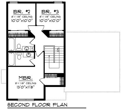 Second Floor for House Plan #1020-00163