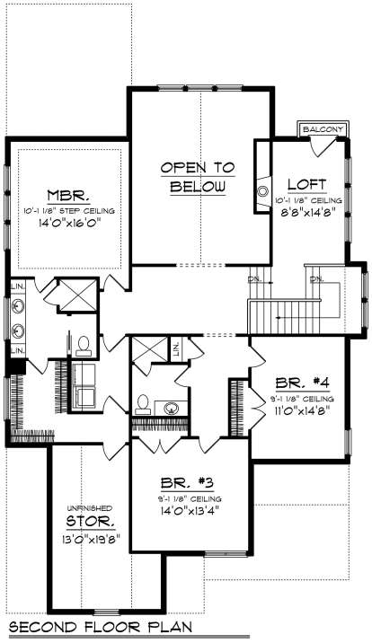Second Floor for House Plan #1020-00180