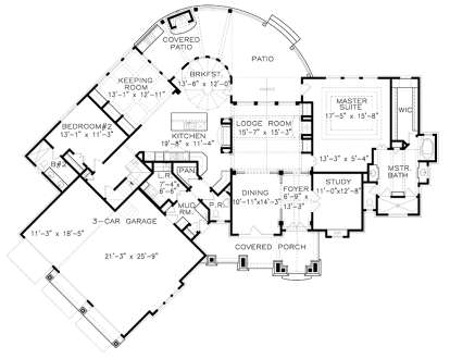 Main Level 1st floor for House Plan #699-00108