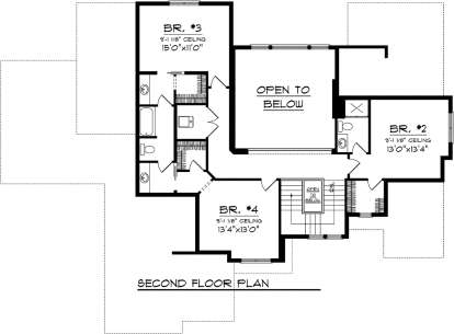 Second Floor for House Plan #1020-00214