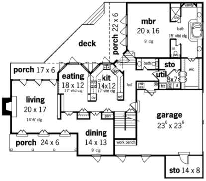 Floorplan 1 for House Plan #048-00202