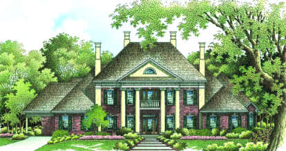 Traditional House Plan #048-00206 Elevation Photo