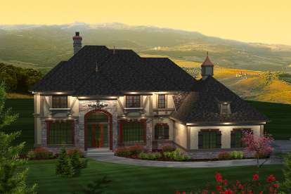 Luxury House Plan #1020-00268 Elevation Photo