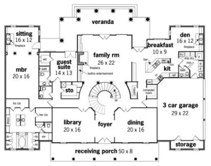 Main Floor  for House Plan #048-00209