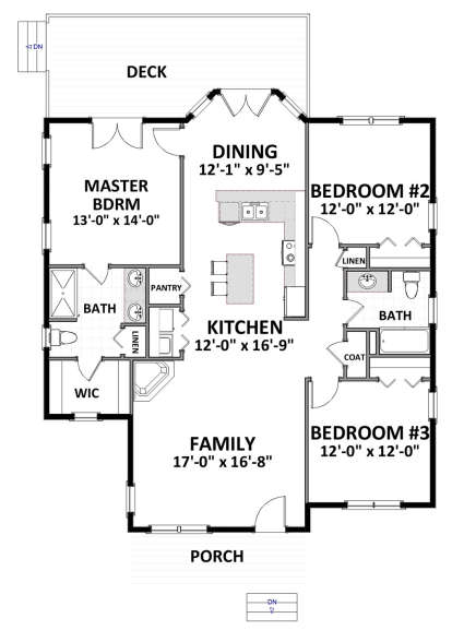 Main Level 1st floor for House Plan #6849-00051