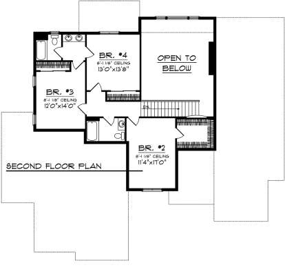 Second Floor for House Plan #1020-00318