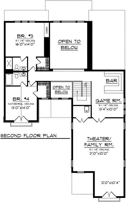 Second Floor for House Plan #1020-00319