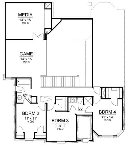 Second Floor for House Plan #5445-00340