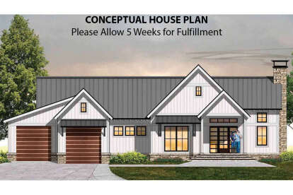 Modern Farmhouse House Plan #8504-00154 Elevation Photo