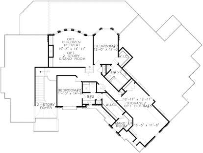 Second Floor for House Plan #699-00111