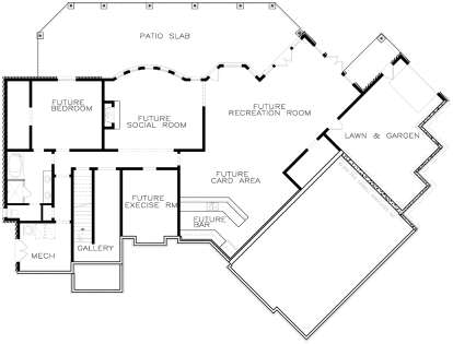 Unfinished Basement for House Plan #699-00111