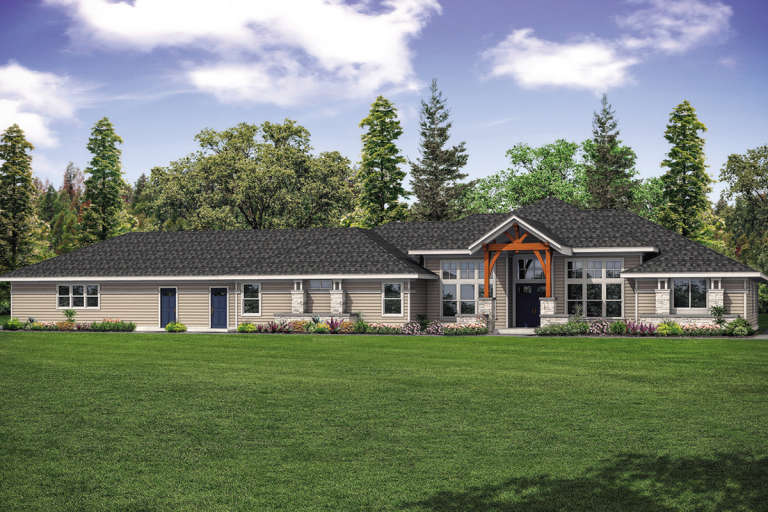 House Plan House Plan #20439 Front Rendering Elevation